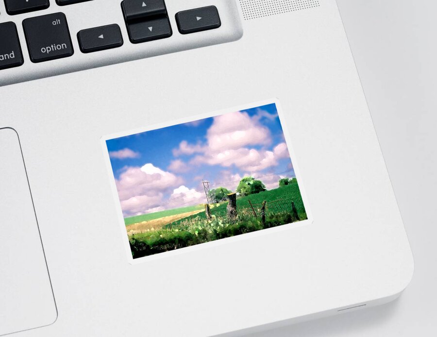 Landscape Sticker featuring the photograph Off the grid by Steve Karol