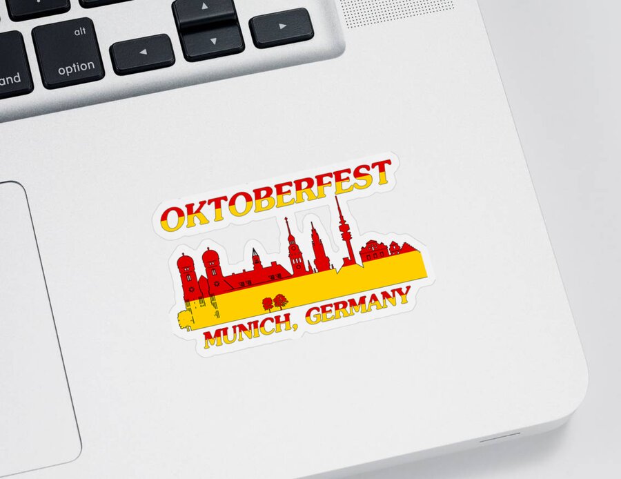 Oktoberfest Sticker featuring the digital art Oktoberfest Munich Germany by David Millenheft