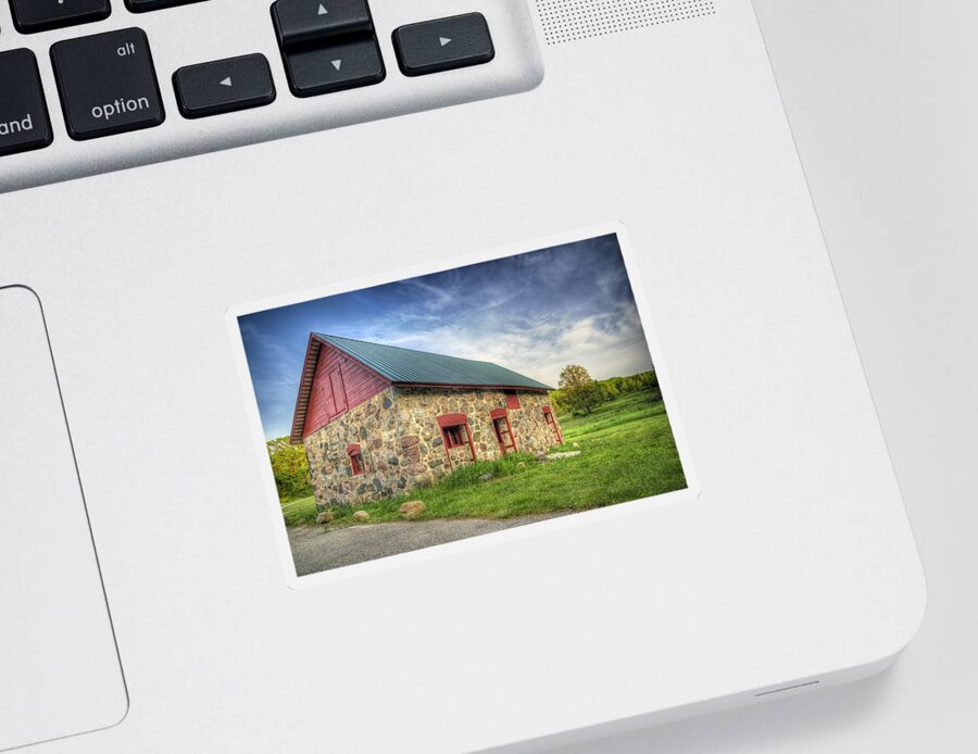 Barn Sticker featuring the photograph Old Barn at Dusk by Scott Norris
