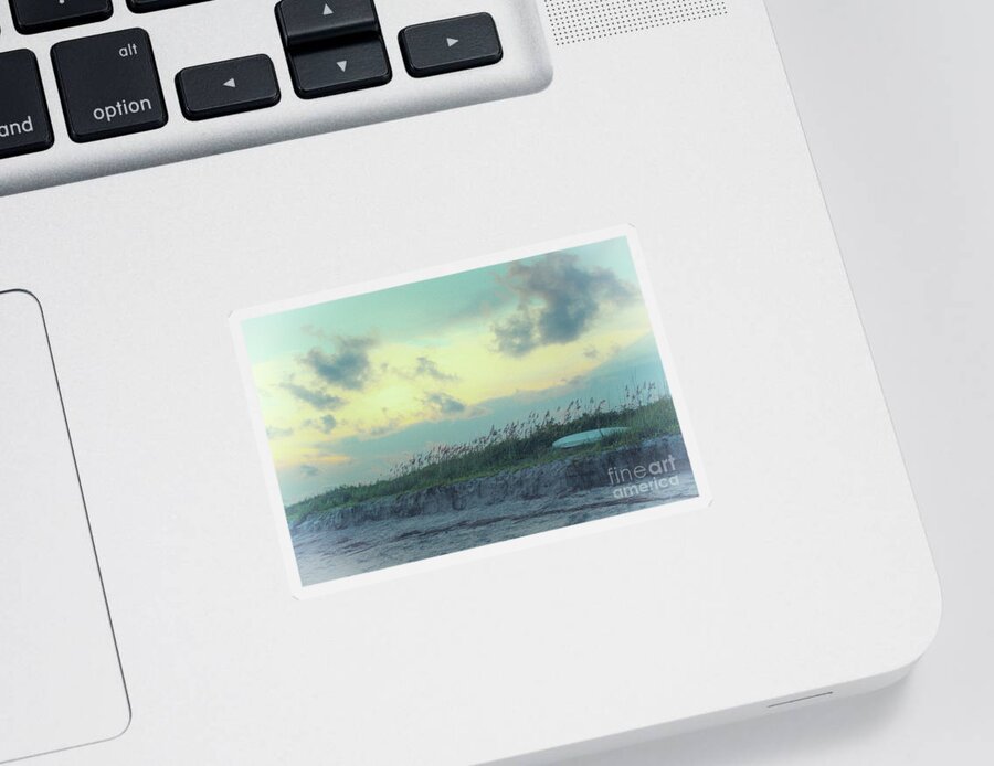 Sunset Sticker featuring the photograph Old Beach Memories by Dale Powell