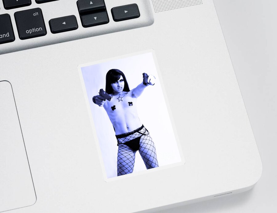 Fetish Photographs Sticker featuring the photograph On your knees bitch by Robert WK Clark