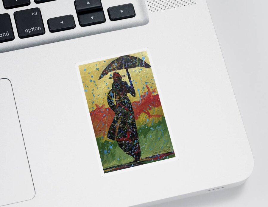 Rain Sticker featuring the painting One Man by Lance Headlee