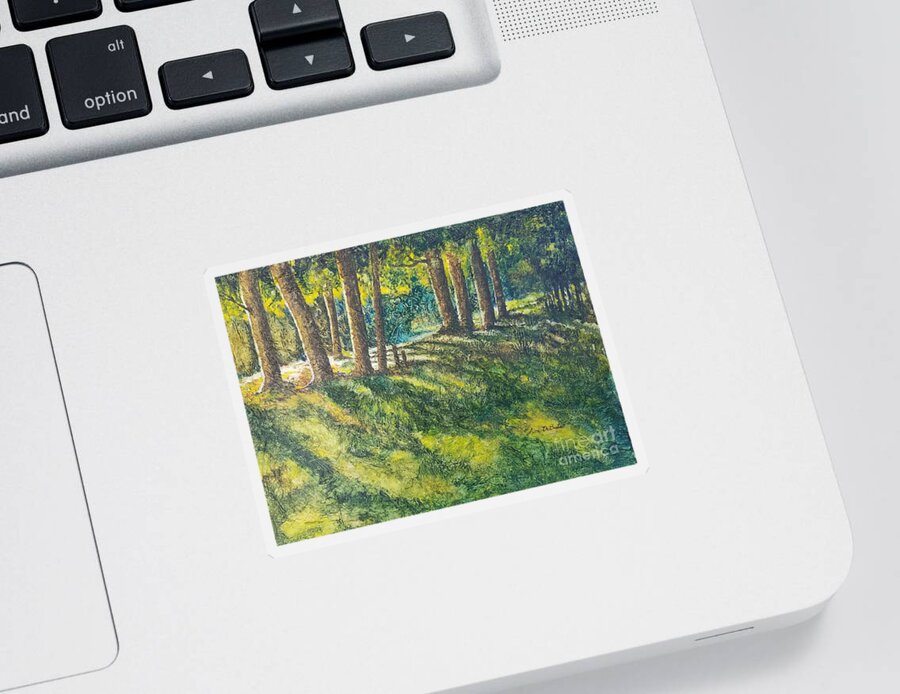 Trees Sticker featuring the painting Natural Light by Lisa Debaets