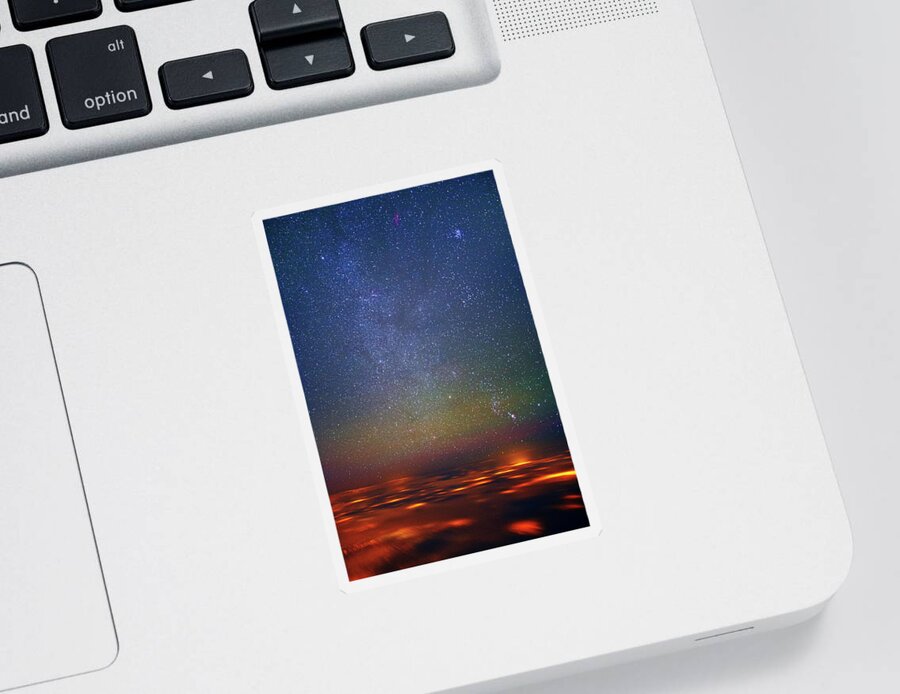 Astronomy Sticker featuring the photograph Orion Rising by Ralf Rohner