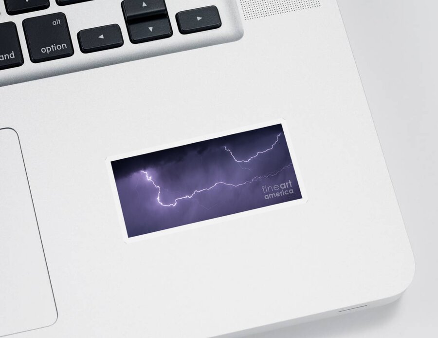 Lightning Sticker featuring the photograph Out of the Darkness by David Millenheft