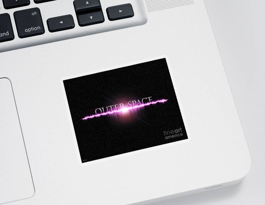 Space Sticker featuring the digital art Outer Space by Phil Perkins