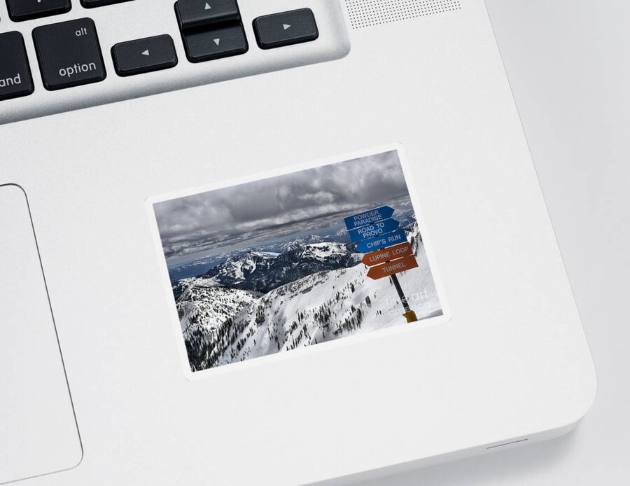 Mineral Basin Sticker featuring the photograph Overlooking Mineral Basin by Adam Jewell