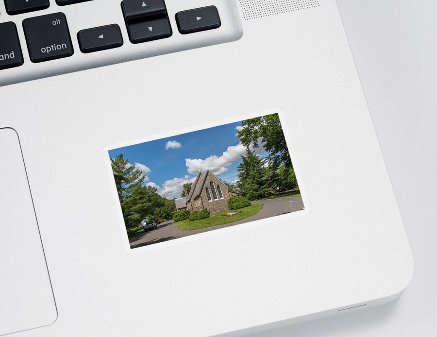 Landscape Sticker featuring the photograph Oxford Church by Charles Kraus