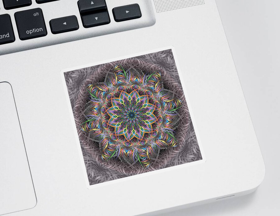 Pinwheel Mandalas Sticker featuring the digital art Perpetual Motion by Becky Titus