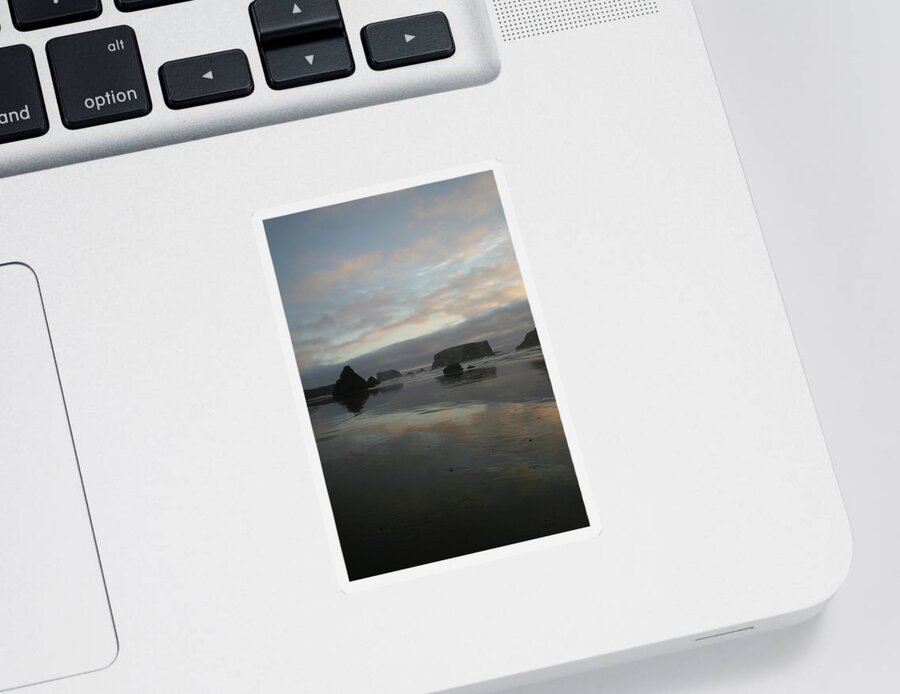 Pacific Dusk Sticker featuring the photograph Pacific Dusk by Dylan Punke