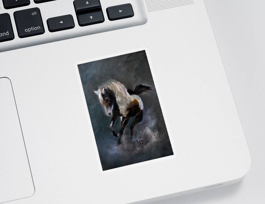Paint Horse Sticker featuring the painting Paint Stallion by Barbie Batson