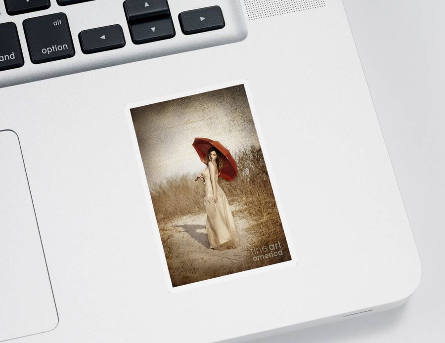Digital Art Sticker featuring the mixed media Painted Lady by Alissa Beth Photography