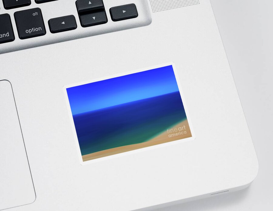 Panning The Blue Horizon Sticker featuring the photograph Panning the Blue Horizon by Rachel Cohen