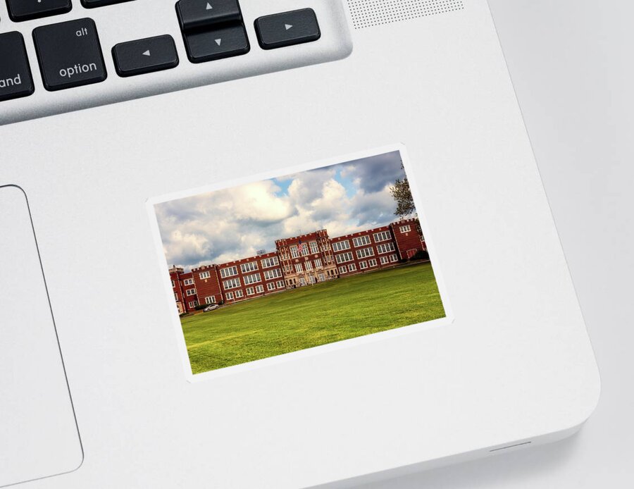Parkersburg High School Sticker featuring the photograph Parkersburg High School - West Virginia by Mountain Dreams