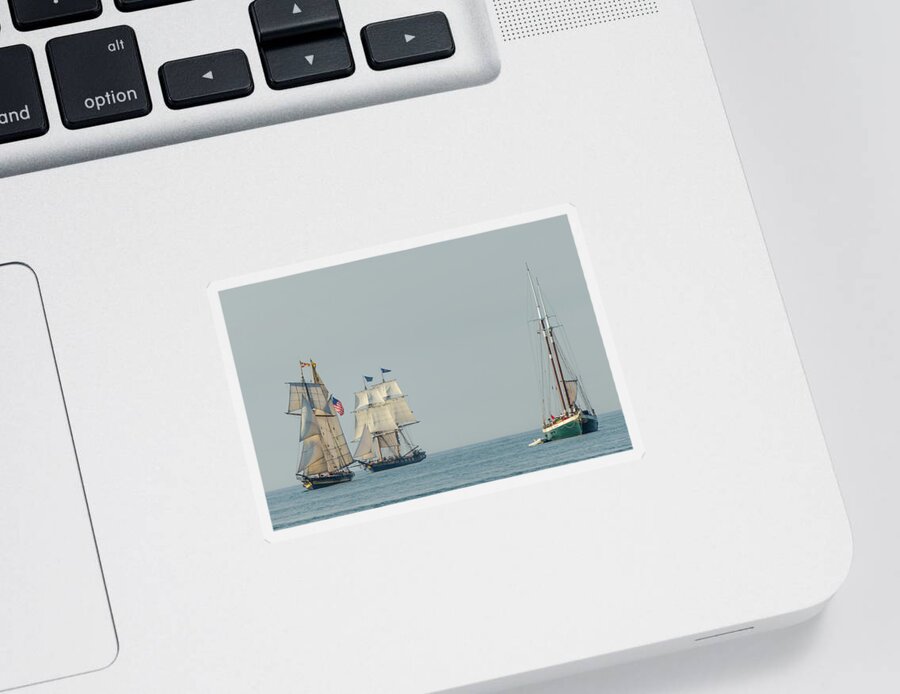 2016 Tall Ships Sticker featuring the photograph Passing Ships by Stewart Helberg