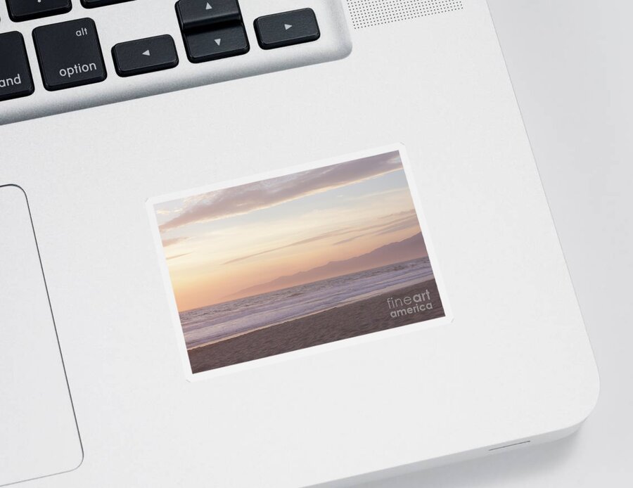 Venice Beach Sticker featuring the photograph Pastel Sunset by Ana V Ramirez