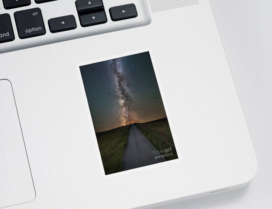 Path To The Stars Sticker featuring the photograph Path To The Stars by Michael Ver Sprill