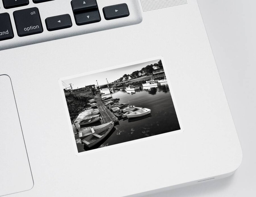 Atlantic Sticker featuring the photograph Perkins Cove Boats - Maine by Steven Ralser