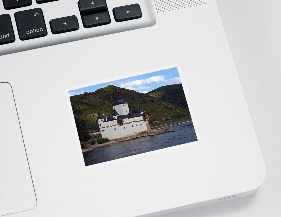 Pfalz Castle Sticker featuring the photograph Pfalz Castle by Sally Weigand