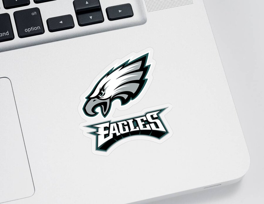 Philadelphia Sticker featuring the mixed media Philadelphia Eagles Translucent Steel by Movie Poster Prints