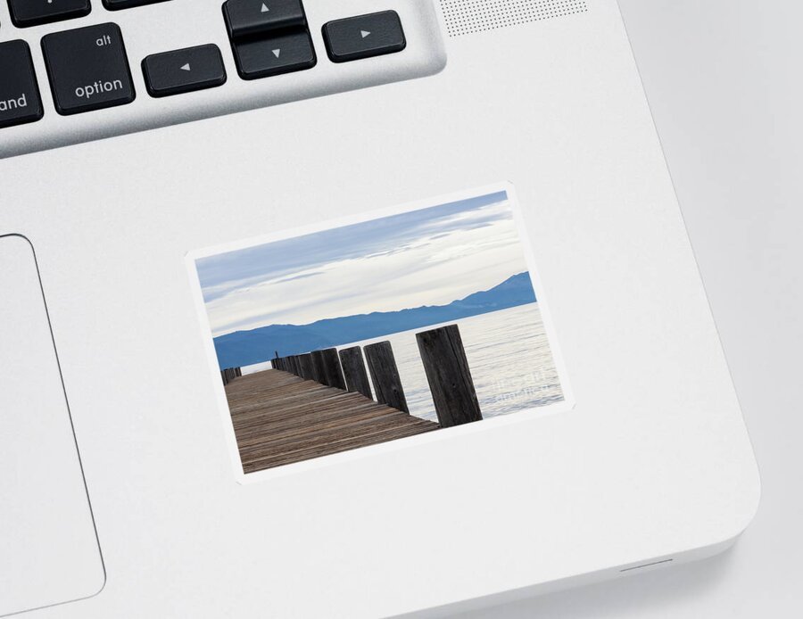 Pier Sticker featuring the photograph Pier on The Lake by Ana V Ramirez