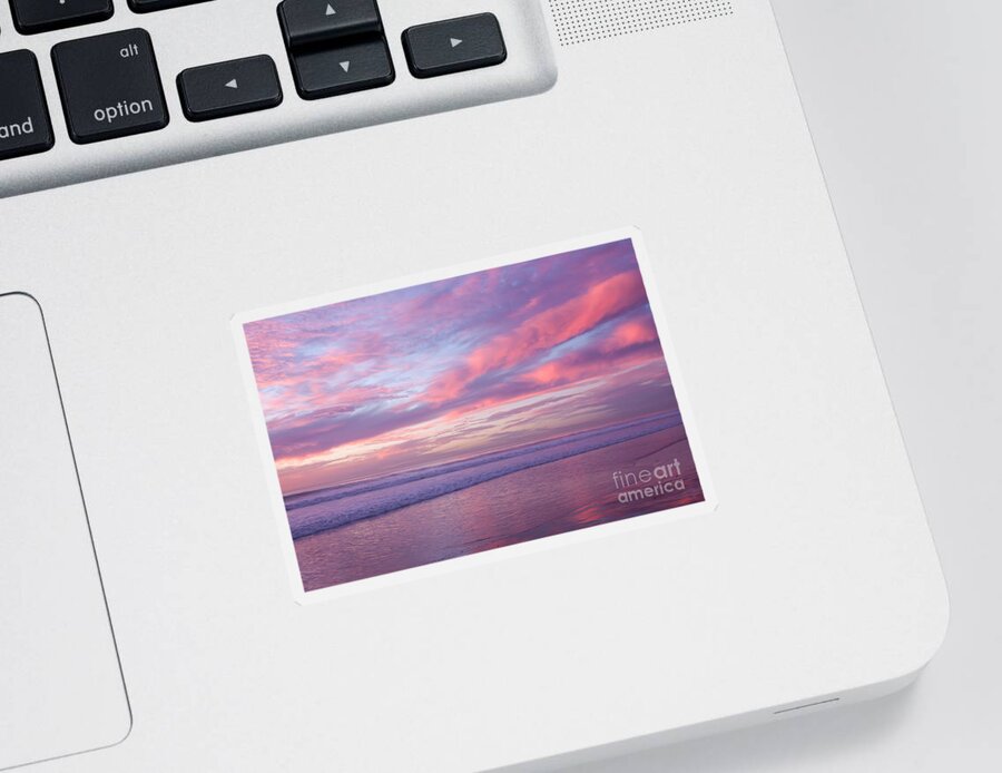 Sunset Sticker featuring the photograph Pink and Lavender Sunset by Ana V Ramirez