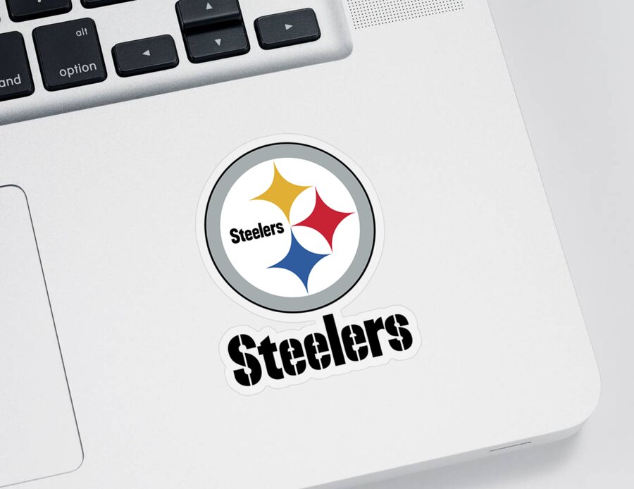 Pittsburgh Steelers Sticker featuring the mixed media Pittsburgh Steelers on an abraded steel texture by Movie Poster Prints