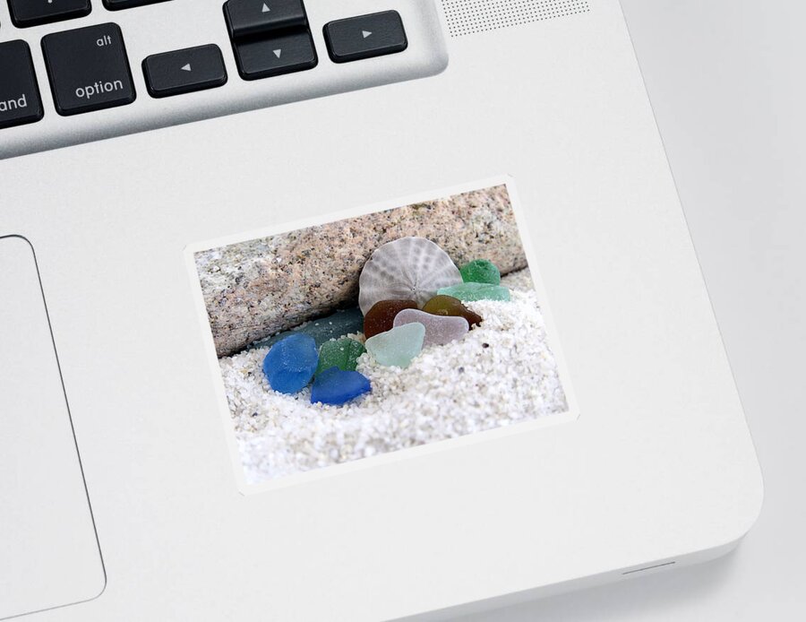 Sea Glass Sticker featuring the photograph Plymouth Beach Treasures by Janice Drew