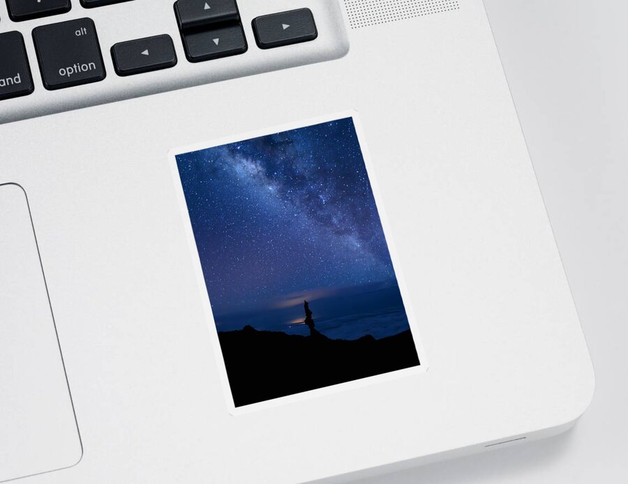 Milky Way Sticker featuring the photograph Pointing to the Heavens by Susan Rissi Tregoning