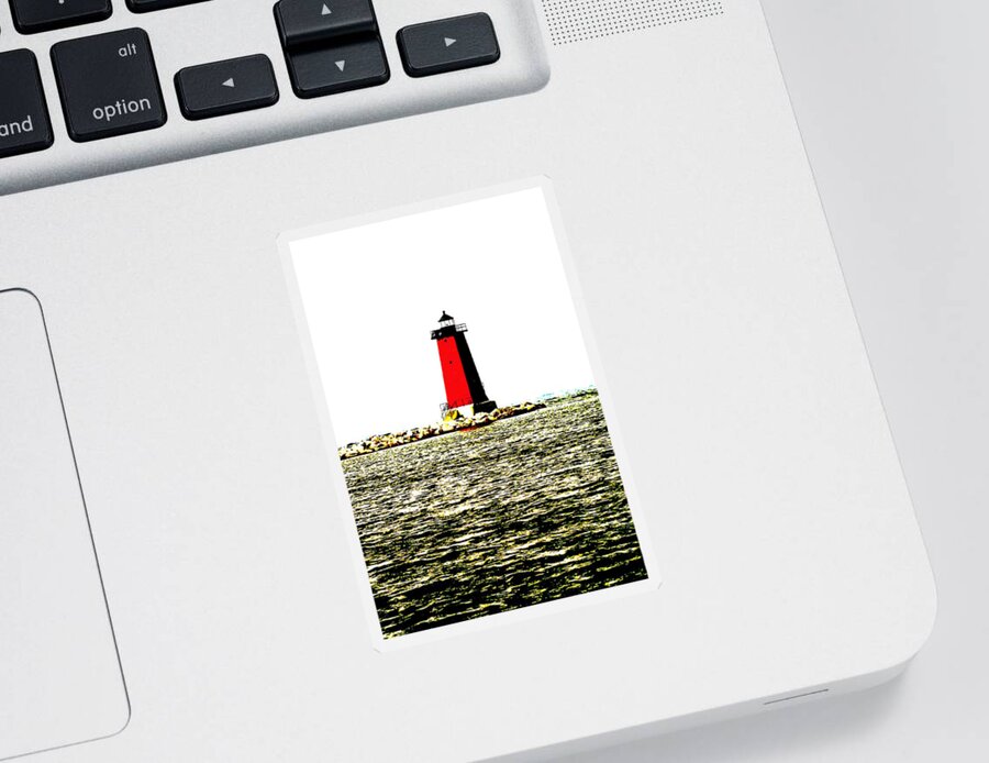 Lighthouse Sticker featuring the photograph Polarized Light-House by Daniel Thompson