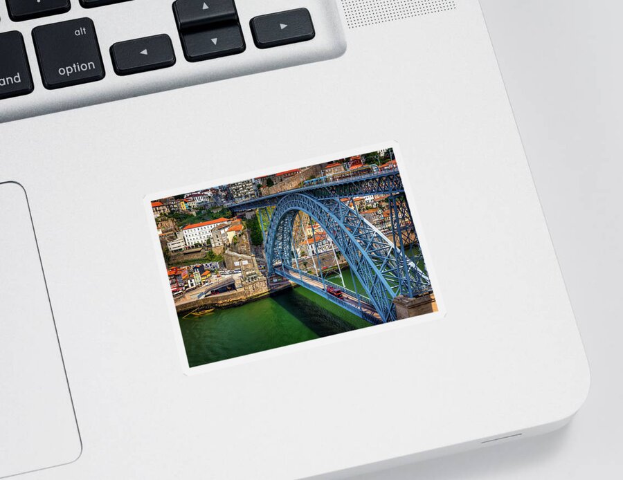 Porto Sticker featuring the photograph Ponte Luis Porto Portugal by Carol Japp