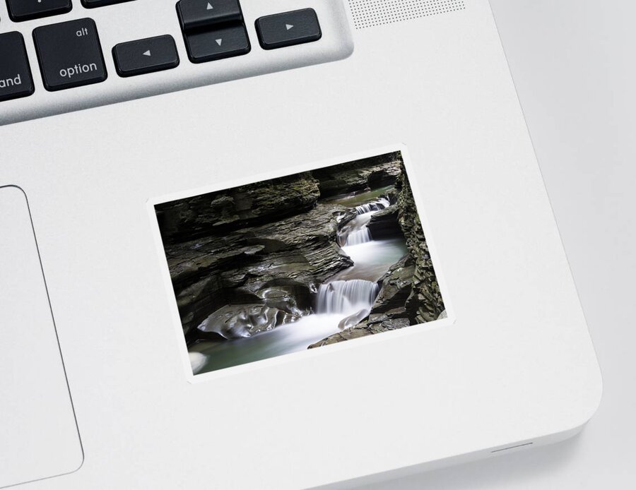 Waterfall Sticker featuring the photograph Pools of the Cavern by Weir Here And There