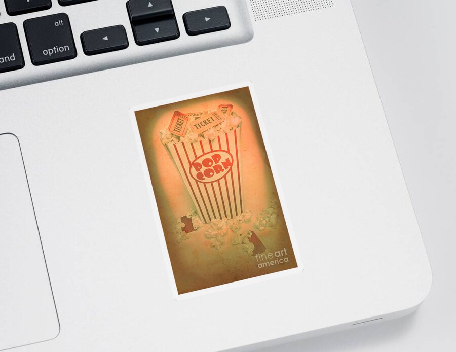 Entertainment Sticker featuring the photograph Pop art theatre by Jorgo Photography