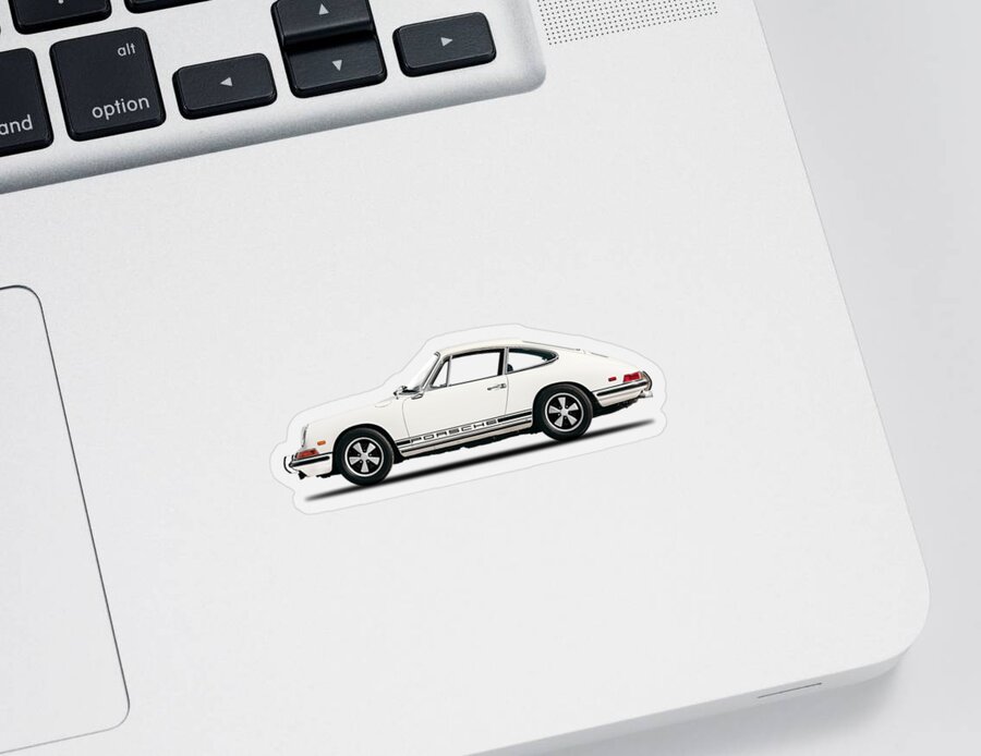 Porsche Sticker featuring the photograph The 911 68 by Mark Rogan
