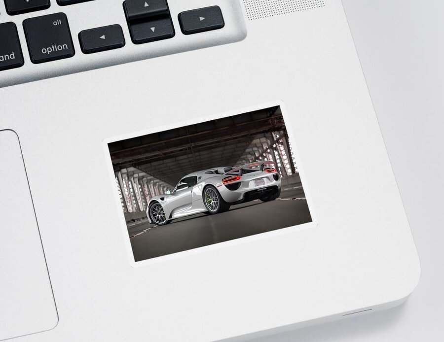 Cars Sticker featuring the photograph #Porsche #918Spyder #Print by ItzKirb Photography