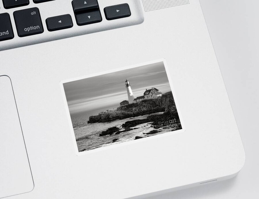 Maine Sticker featuring the photograph Portland Head Light on Casco Bay by Olivier Le Queinec