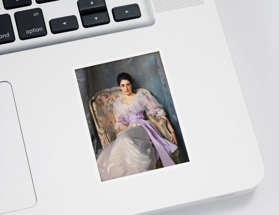 John Singer Sargent Sticker featuring the painting Portrait of Lady Agnew of Lochnaw by John Singer Sargent