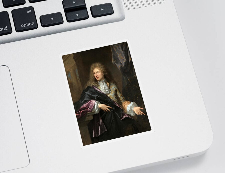 Hyacinthe Rigaud Sticker featuring the painting Portrait of Pierre-Vincent Bertin by Hyacinthe Rigaud