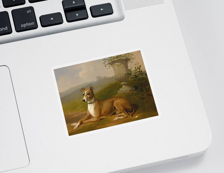 Thomas Hewes Hinckley Sticker featuring the painting Portrait of Rover by Thomas Hewes Hinckley