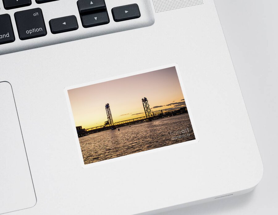 Portsmouth Sticker featuring the photograph Portsmouth at Dusk by Kevin Fortier