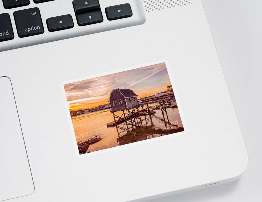 Lobster Sticker featuring the photograph Portsmouth Sunset by Edward Fielding