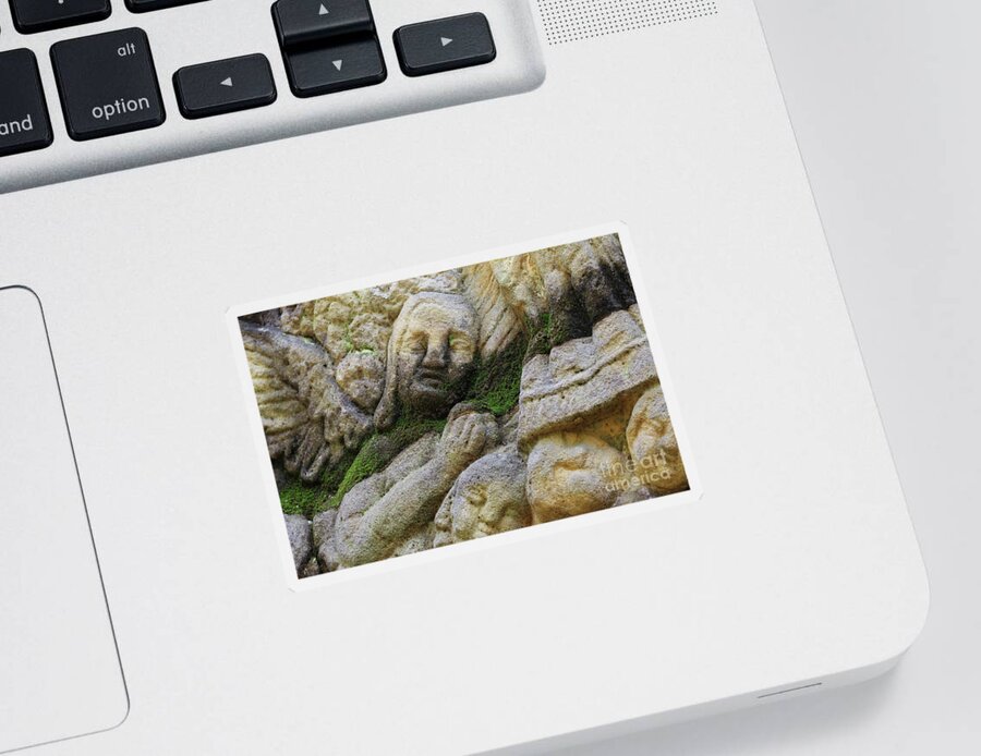 Relief Sticker featuring the photograph Praying angel by Michal Boubin