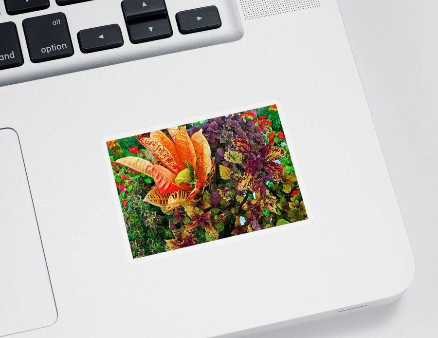 Flowers Sticker featuring the digital art Purple flowers by Michael Thomas