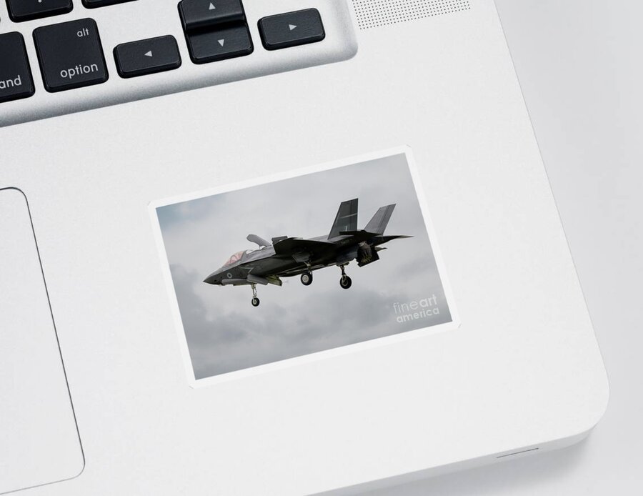 F35 Sticker featuring the digital art RAF F35B Hover by Airpower Art