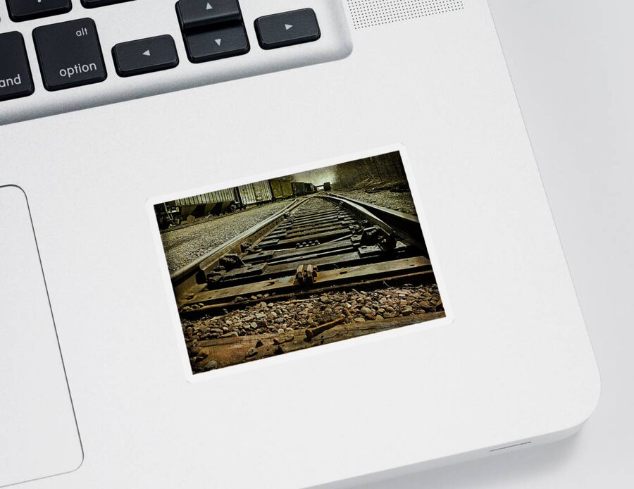 Railroad Sticker featuring the photograph Railroad Tracks by Cindi Ressler