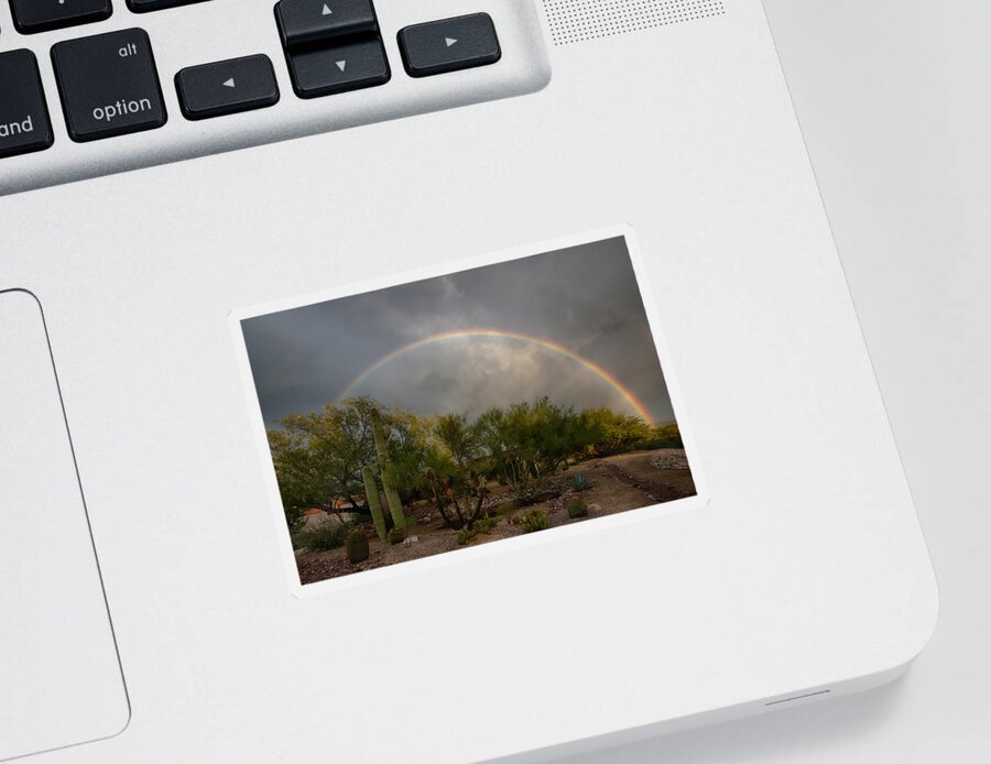 Arizona Sticker featuring the photograph Rain then rainbows by Dan McManus