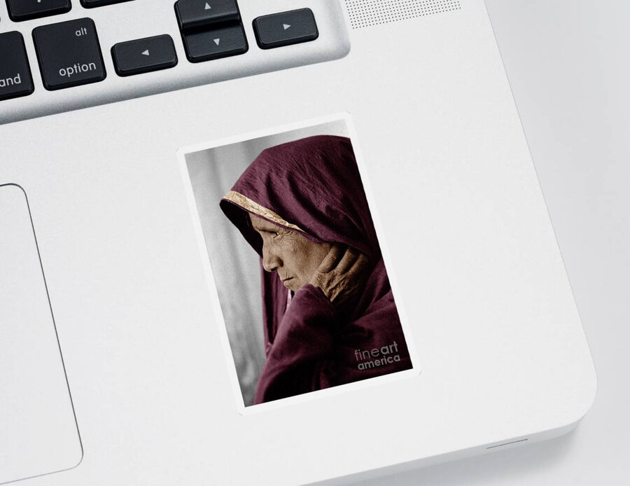 Woman Sticker featuring the photograph Rajasthani Tribal Woman - Pushkar, India by Craig Lovell