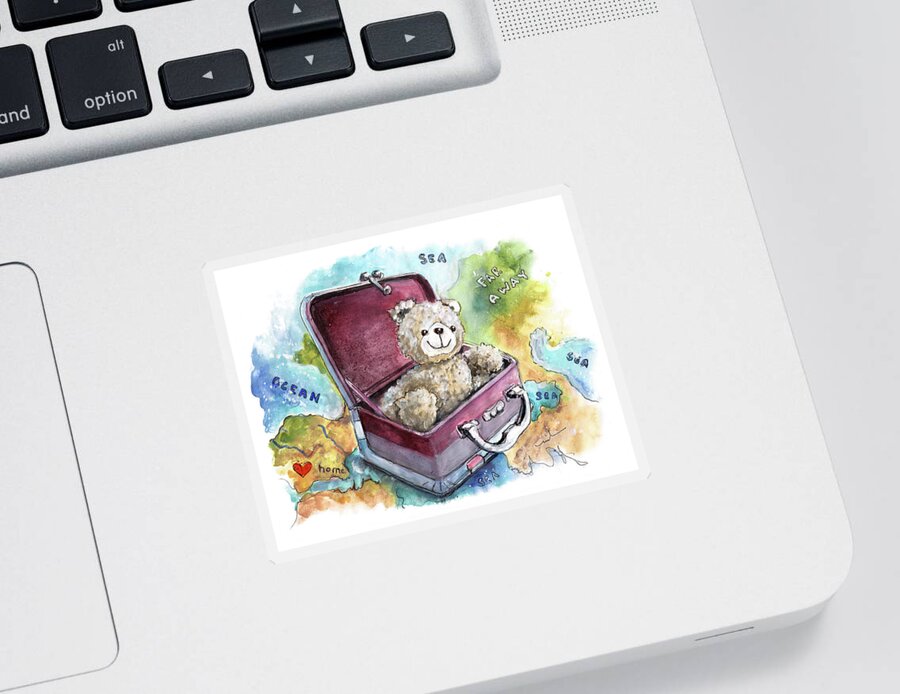 Truffle Mcfurry Sticker featuring the painting Ramble The Travel Ted by Miki De Goodaboom