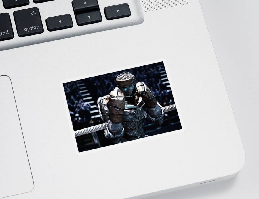 Real Steel Sticker featuring the mixed media Real Steel Atom by Movie Poster Prints