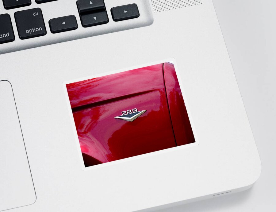 Richard Reeve Sticker featuring the photograph Red Bronco 289 by Richard Reeve